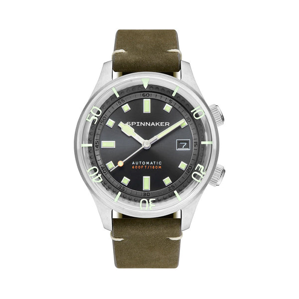 Spinnaker Bradner 42m Vintage-Style Automatic Sport Watch with a Luminous Bezel #SP-5062-02