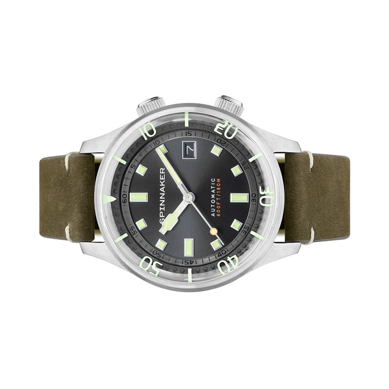 Spinnaker Bradner 42m Vintage-Style Automatic Sport Watch with a Luminous Bezel #SP-5062-02