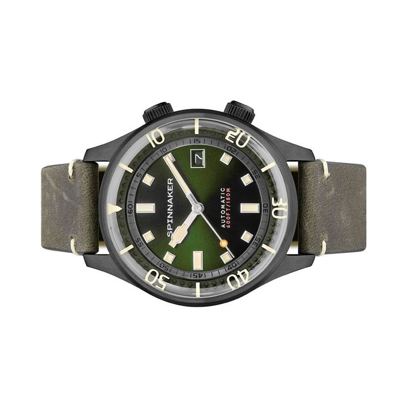 Spinnaker Bradner 42m Vintage-Style Automatic Sport Watch with a Luminous Bezel #SP-5062-04