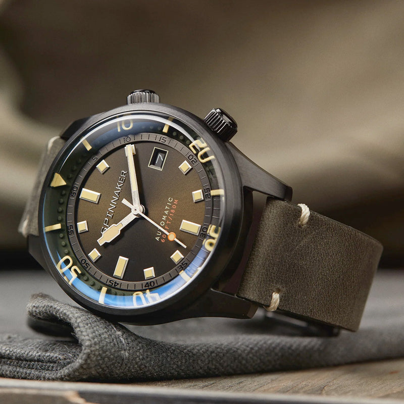 Spinnaker Bradner 42m Vintage-Style Automatic Sport Watch with a Luminous Bezel #SP-5062-04
