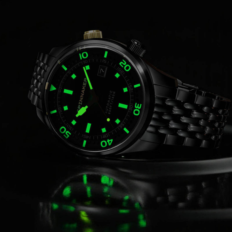 Spinnaker "Black and Gold" Bradner Automatic Noir Radiance #SP-5062-44