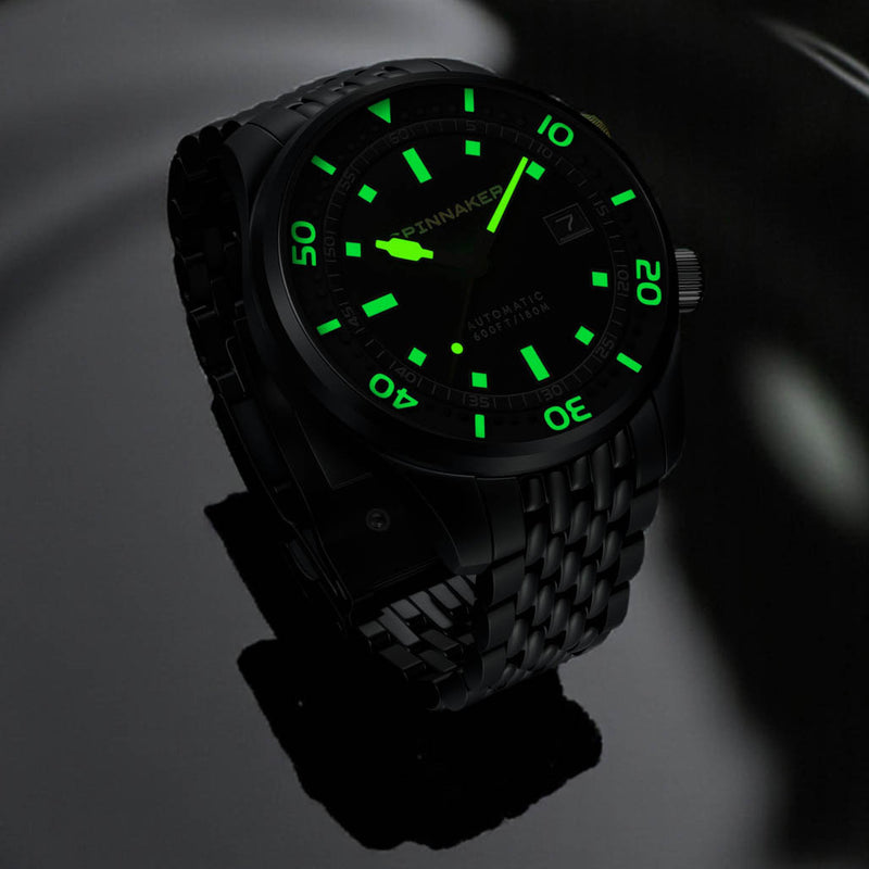Spinnaker "Black and Gold" Bradner Automatic Noir Radiance #SP-5062-44