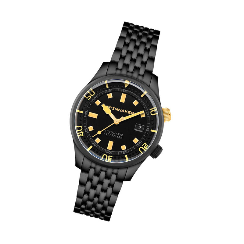 Spinnaker "Black and Gold" Bradner Automatic Noir Radiance #SP-5062-44