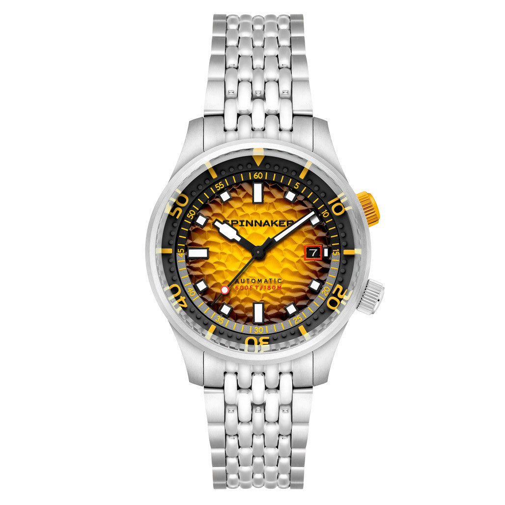 Spinnaker Bradner Automatic Dive Watch with Saffron Splash Dial