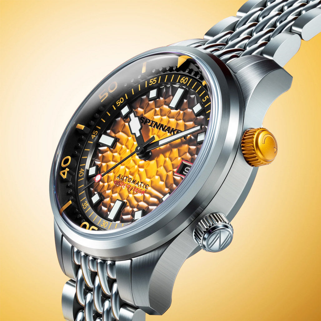 Spinnaker Bradner Automatic Dive Watch with Saffron Splash Dial