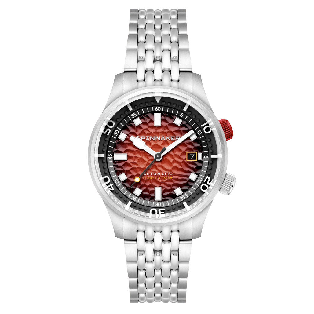Spinnaker Bradner Automatic Dive Watch with Scarlet Horizon Dial