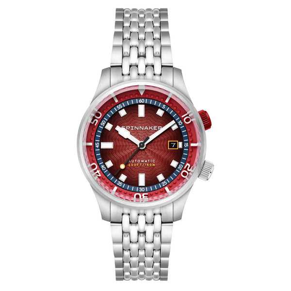 Spinnaker Bradner Automatic Dive Watch Burgundy Surge #SP-5062-BB