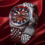 Spinnaker Bradner Automatic Dive Watch Burgundy Surge #SP-5062-BB