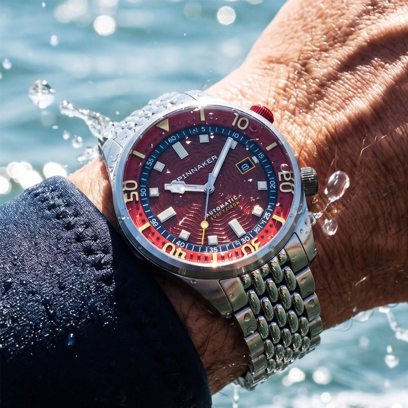 Spinnaker Bradner Automatic Dive Watch Burgundy Surge #SP-5062-BB