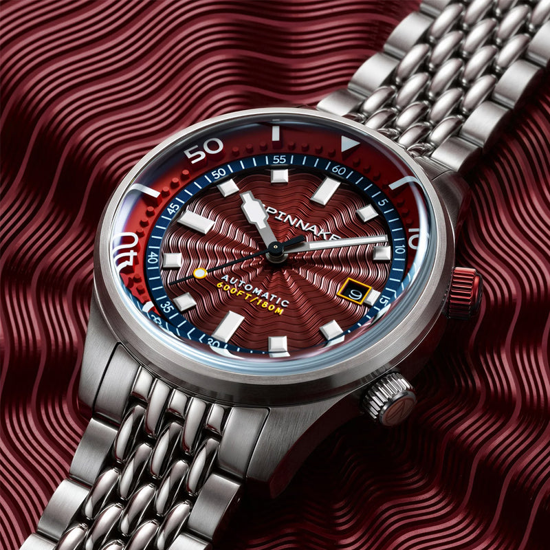 Spinnaker Bradner Automatic Dive Watch Burgundy Surge #SP-5062-BB
