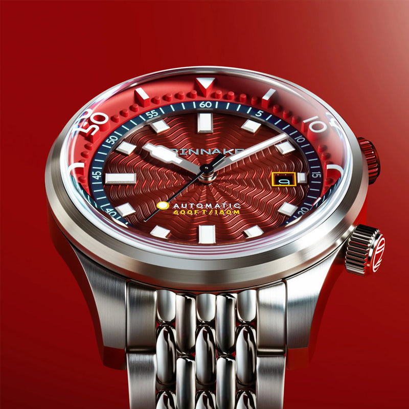 Spinnaker Bradner Automatic Dive Watch Burgundy Surge #SP-5062-BB
