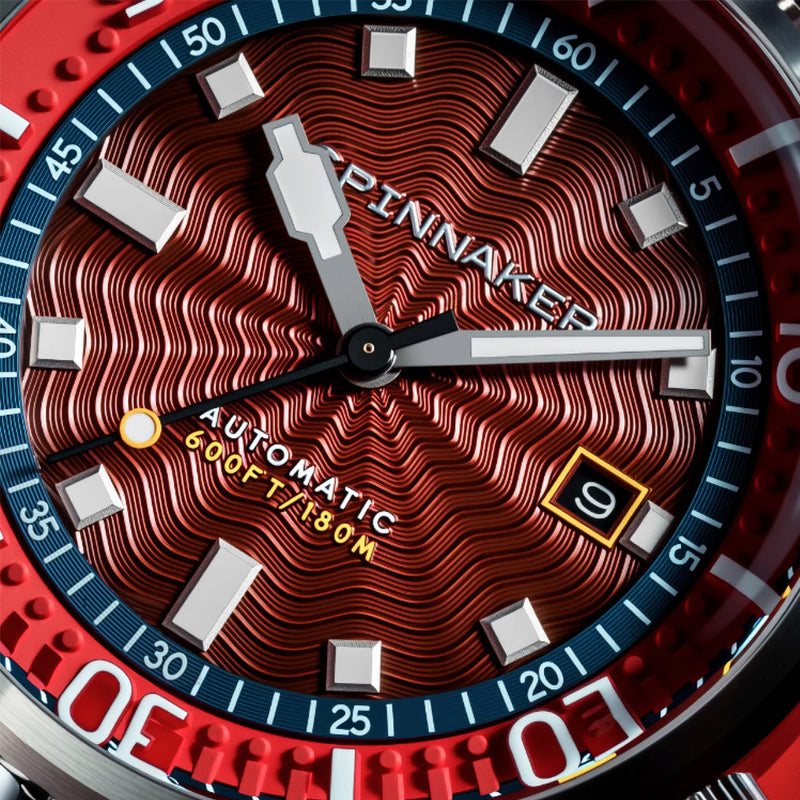 Spinnaker Bradner Automatic Dive Watch Burgundy Surge #SP-5062-BB