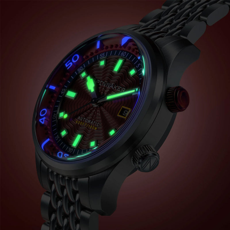 Spinnaker Bradner Automatic Dive Watch Burgundy Surge #SP-5062-BB