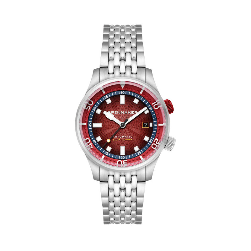 Spinnaker Bradner Automatic Dive Watch Burgundy Surge #SP-5062-BB