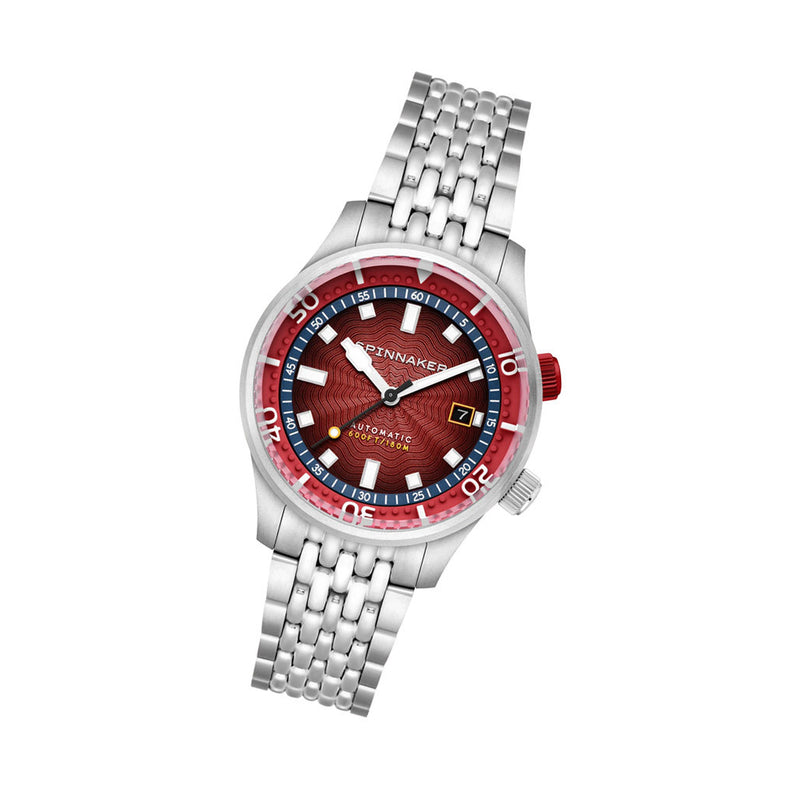 Spinnaker Bradner Automatic Dive Watch Burgundy Surge #SP-5062-BB