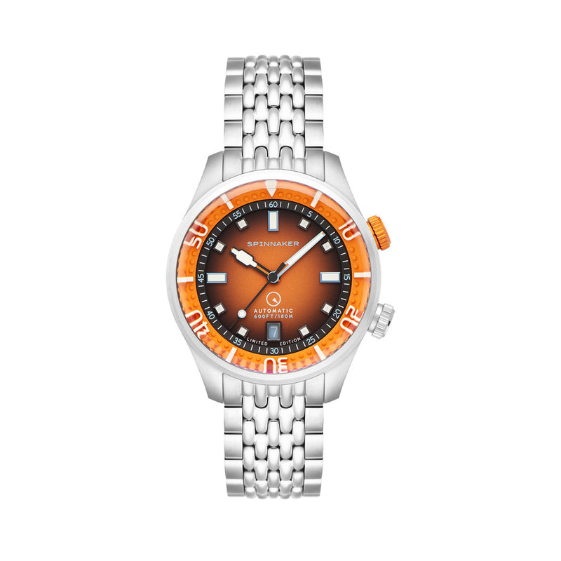Spinnaker x Islander Bradner Limited Edition Compressor Style Watch with Burnt Orange Dial #SP-5062-LIW22