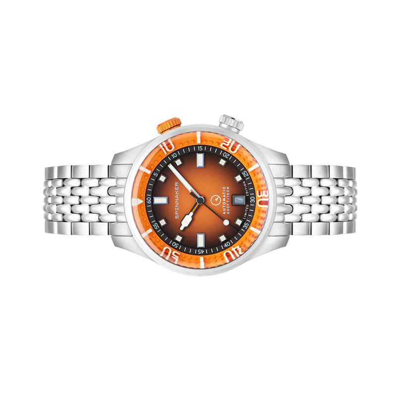 Spinnaker x Islander Bradner Limited Edition Compressor Style Watch with Burnt Orange Dial #SP-5062-LIW22