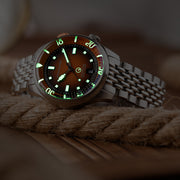 Spinnaker x Islander Bradner Limited Edition Compressor Style Watch with Burnt Orange Dial #SP-5062-LIW22