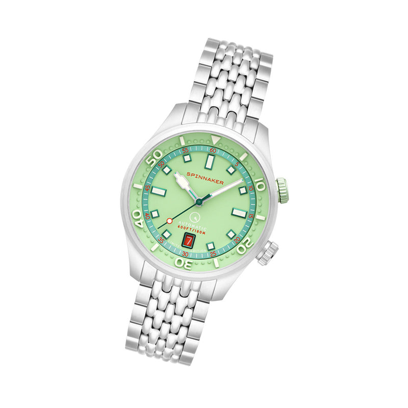 Spinnaker x Islander Bradner Limited Edition Compressor Style Watch with Mint Green Dial #SP-5062-LIW44