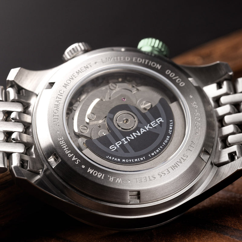 Spinnaker x Islander Bradner Limited Edition Compressor Style Watch with Mint Green Dial #SP-5062-LIW44