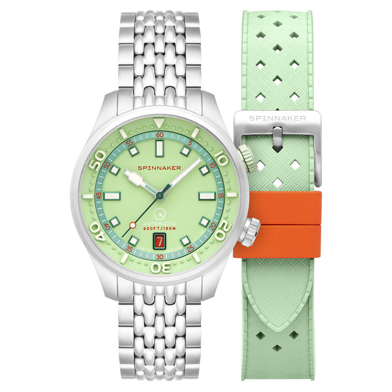 Spinnaker x Islander Bradner Limited Edition Compressor Style Watch with Mint Green Dial #SP-5062-LIW44