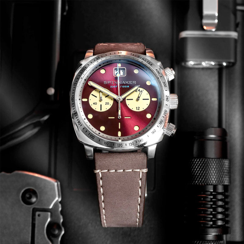 Spinnaker Hull Choronograph with Burnt Maroon Dial #SP-5068-05