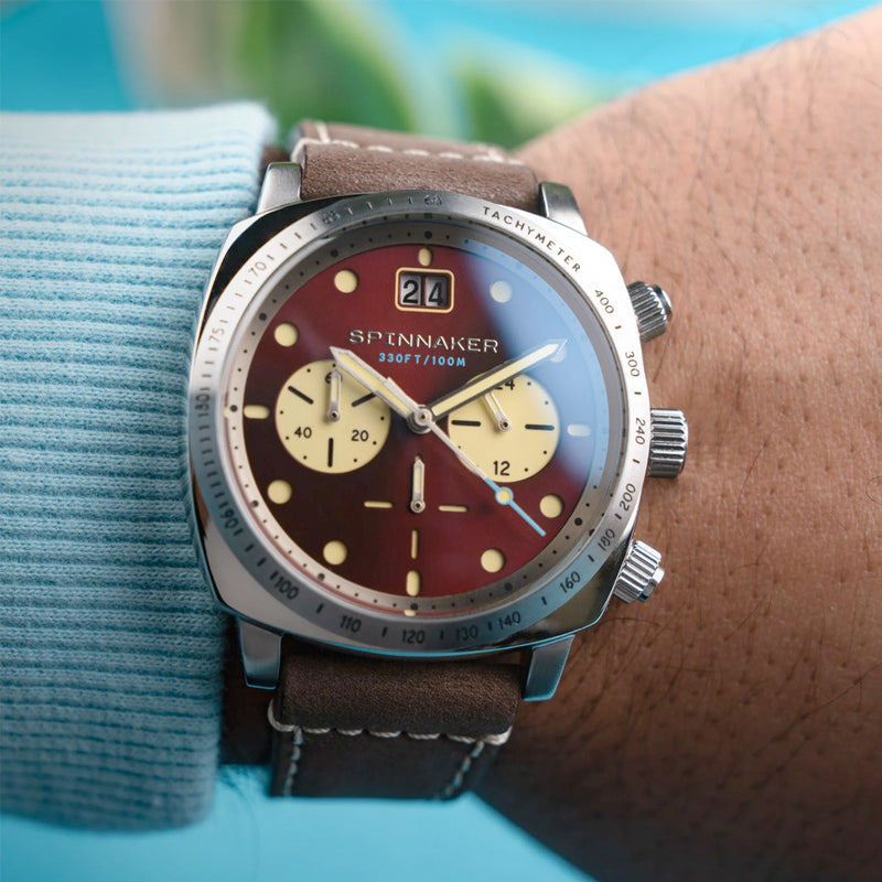 Spinnaker Hull Choronograph with Burnt Maroon Dial #SP-5068-05
