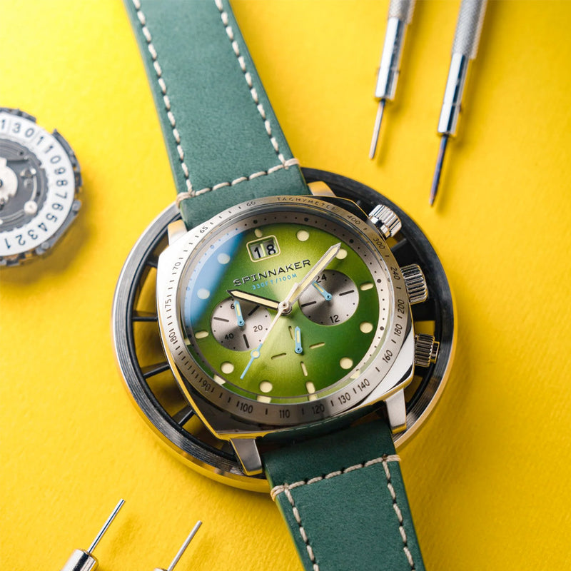 Spinnaker Hull Choronograph with Shire Green Blue Dial #SP-5068-06