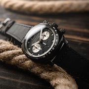 Spinnaker Hull Chronograph in Black Case and Black Dial #SP-5068-08