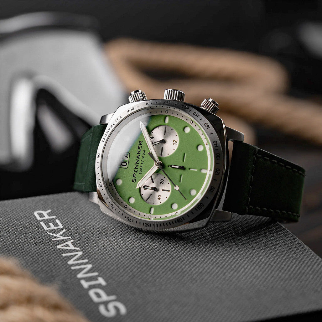 Spinnaker Hull Chronograph with Napier Green Dial #SP-5068-09