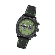Spinnaker Hull Chronograph in Black Case and Putting Green Dial #SP-5068-0A
