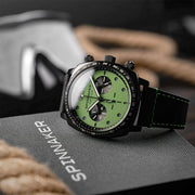 Spinnaker Hull Chronograph in Black Case and Putting Green Dial #SP-5068-0A