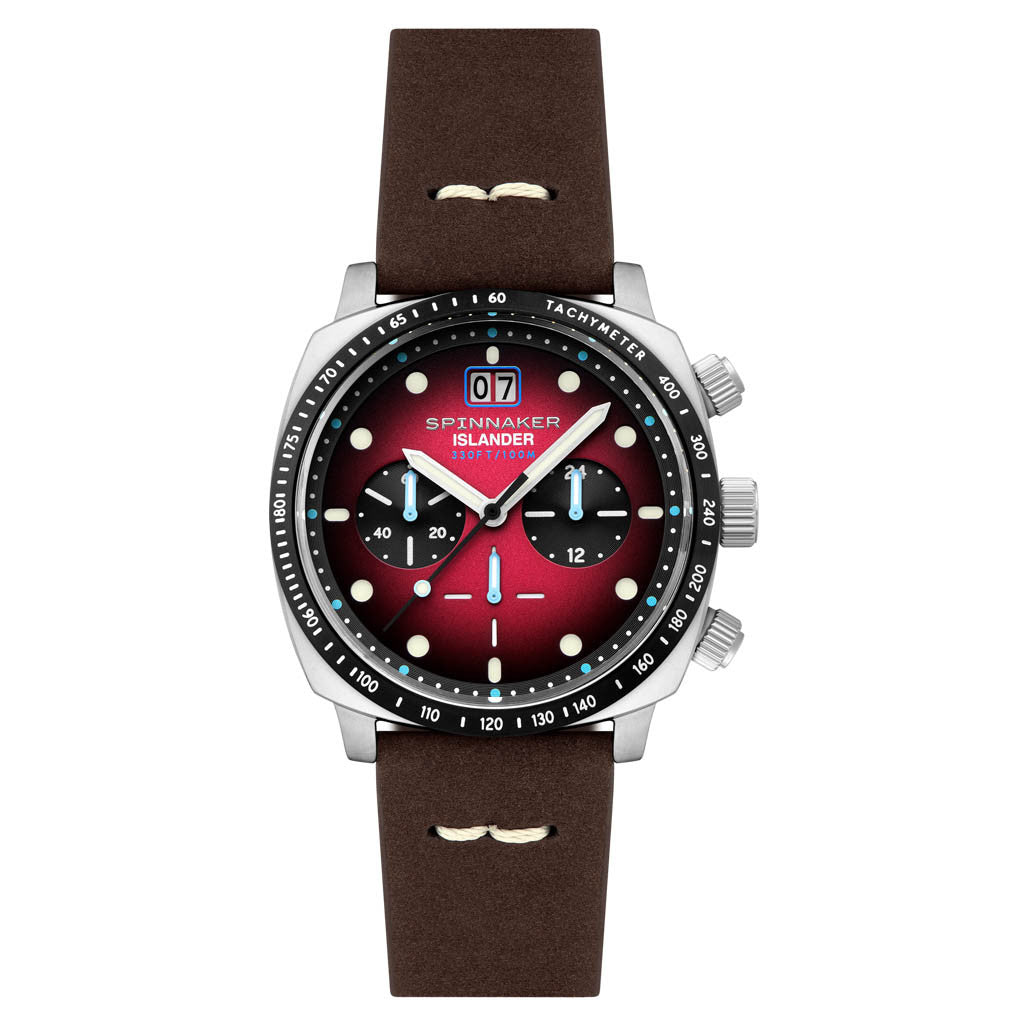 Spinnaker x Islander LE Hull Chronograph with Fume Maroon Dial #SP