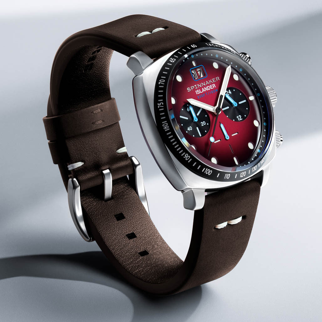 Spinnaker x Islander LE Hull Chronograph with Fume Maroon Dial #SP