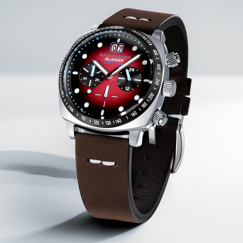 Spinnaker x Islander LE Hull Chronograph with Fume Maroon Dial #SP