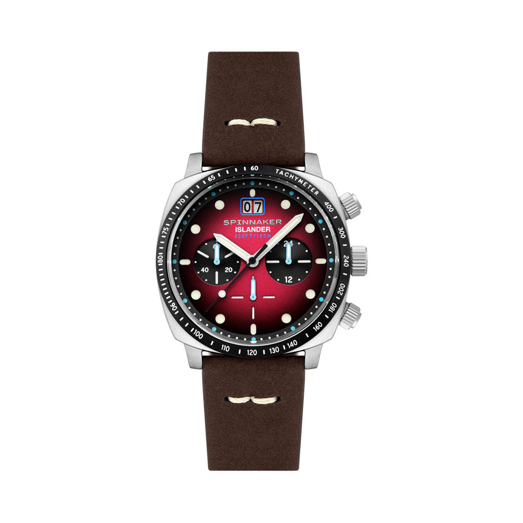 Spinnaker x Islander LE Hull Chronograph with Fume Maroon Dial #SP