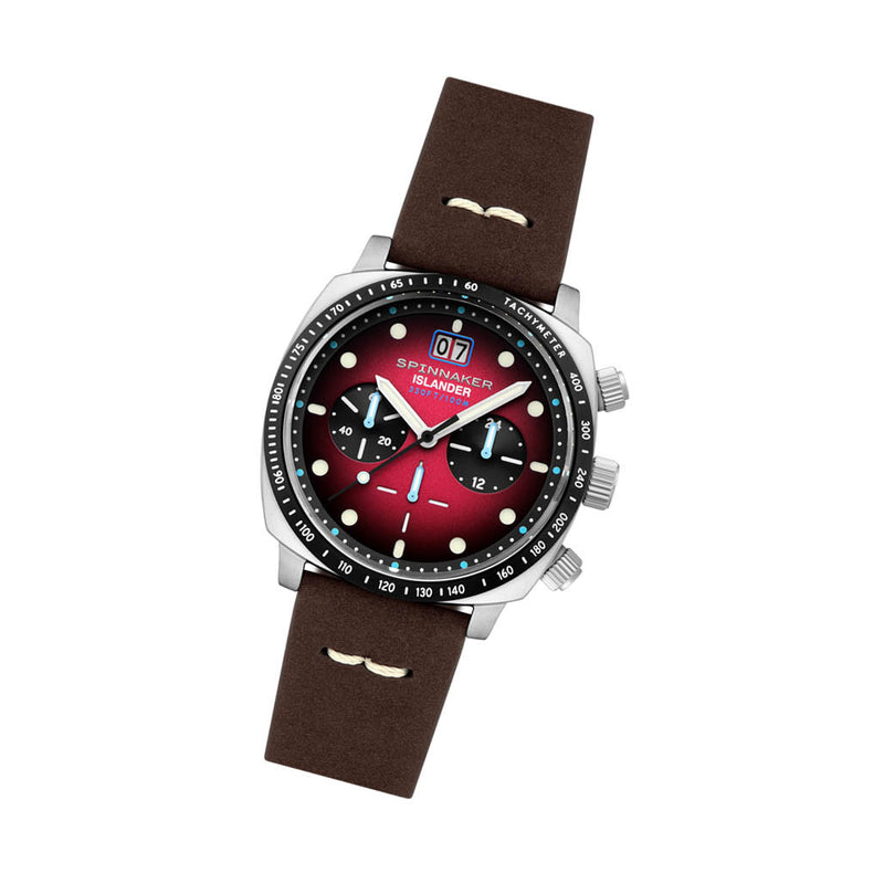 Spinnaker x Islander LE Hull Chronograph with Fume Maroon Dial #SP-5068-LIW0B