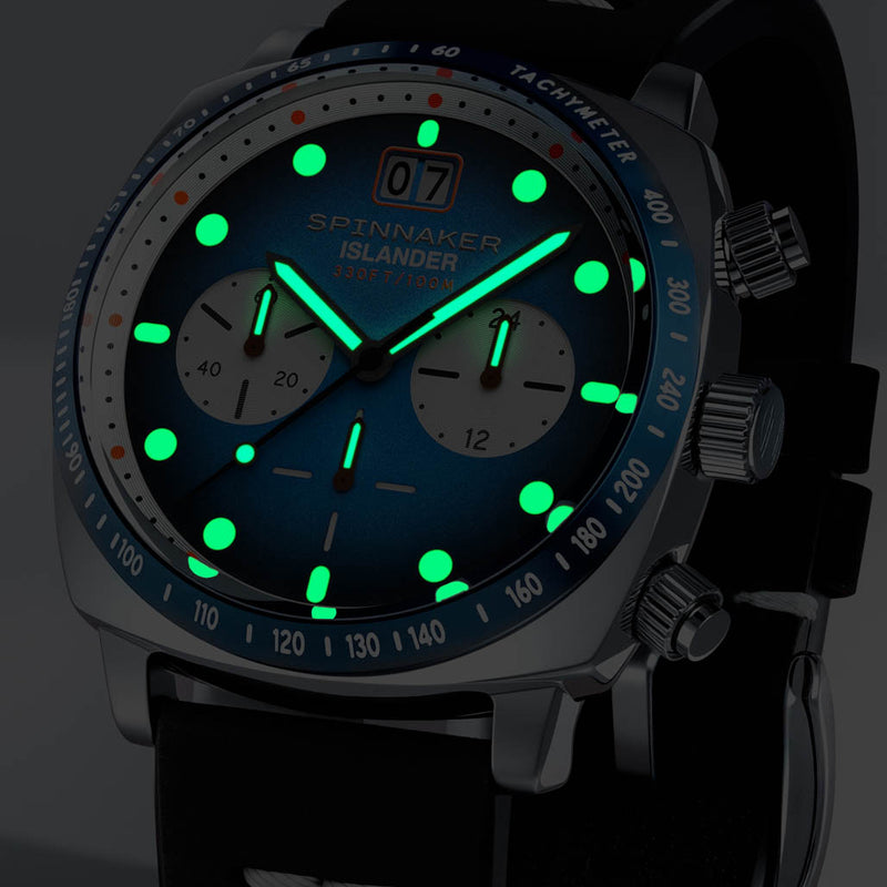 Spinnaker x Islander LE Hull Chronograph with Ocean Blue Dial #SP-5068-LIW0C