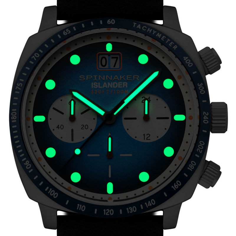 Spinnaker x Islander LE Hull Chronograph with Ocean Blue Dial #SP-5068-LIW0C