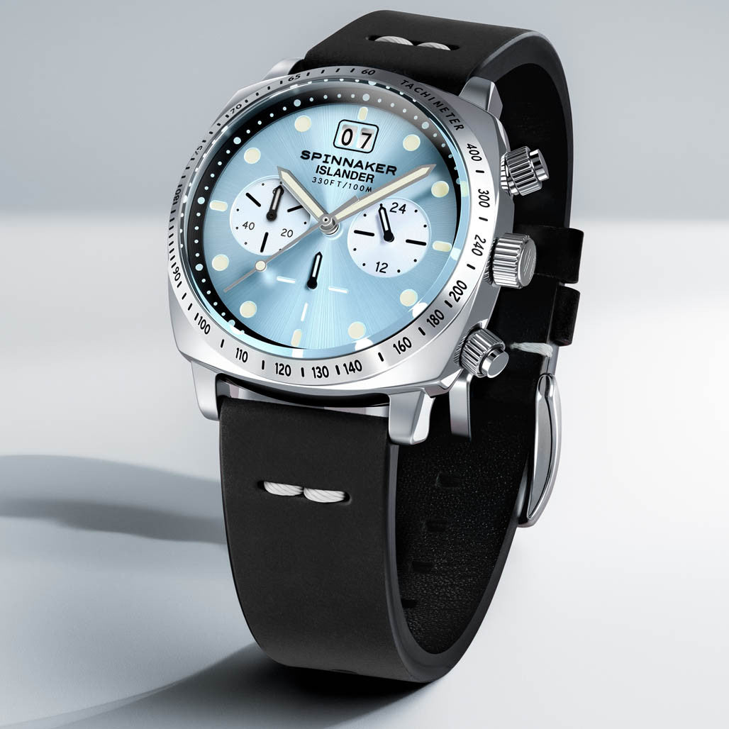 Spinnaker x Islander LE Hull Chronograph with Ice Blue Dial #SP