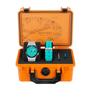 Spinnaker Hi-Beat Boettger Dive Watch with Azure Blue Dial #SP-5083-99 package
