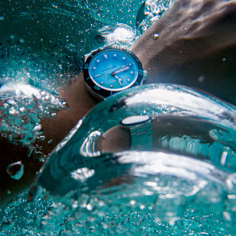Spinnaker Hi-Beat Boettger Dive Watch with Azure Blue Dial #SP-5083-99 lifestyle
