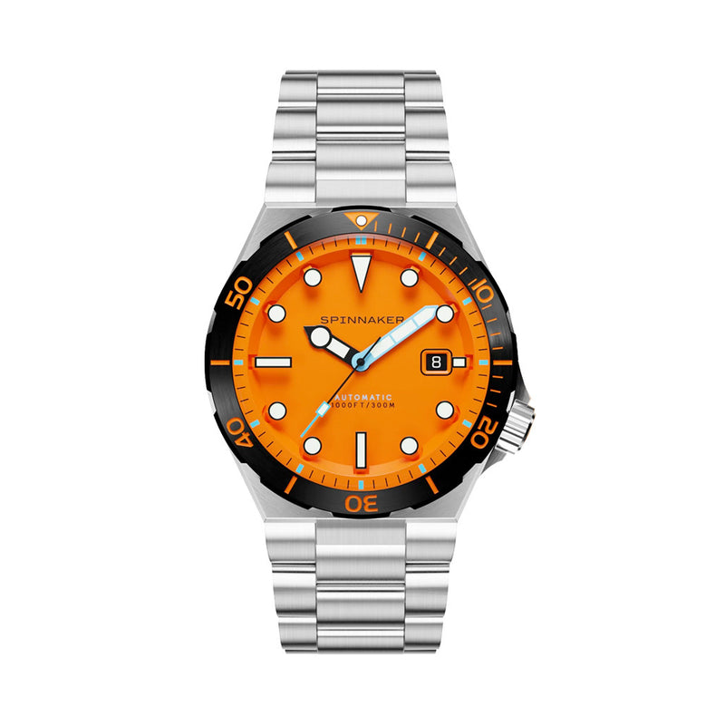 Spinnaker Hi-Beat Boettger Dive Watch with Coral Orange Dial #SP-5083-AA