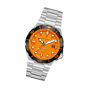 Spinnaker Hi-Beat Boettger Dive Watch with Coral Orange Dial #SP-5083-AA tilt
