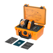 Spinnaker Hi-Beat Boettger Dive Watch with Coral Orange Dial #SP-5083-AA package