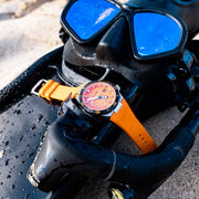 Spinnaker Hi-Beat Boettger Dive Watch with Coral Orange Dial #SP-5083-AA lifestyle