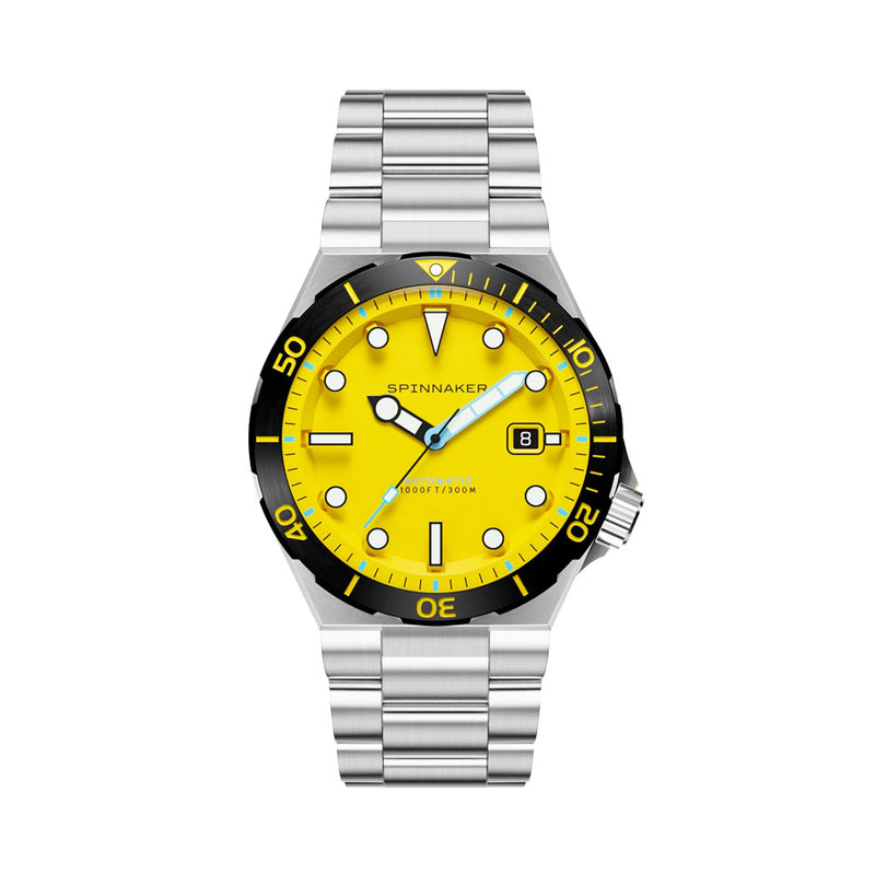 Spinnaker Hi-Beat Boettger Dive Watch with Lemon Yellow Dial #SP-5083-BB
