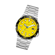 Spinnaker Hi-Beat Boettger Dive Watch with Lemon Yellow Dial #SP-5083-BB tilt