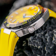 Spinnaker Hi-Beat Boettger Dive Watch with Lemon Yellow Dial #SP-5083-BB lifestyle