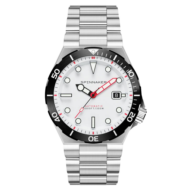 Spinnaker Hi-Beat Boettger Dive Watch with Blizzard White Dial #SP-5083-CC zoom